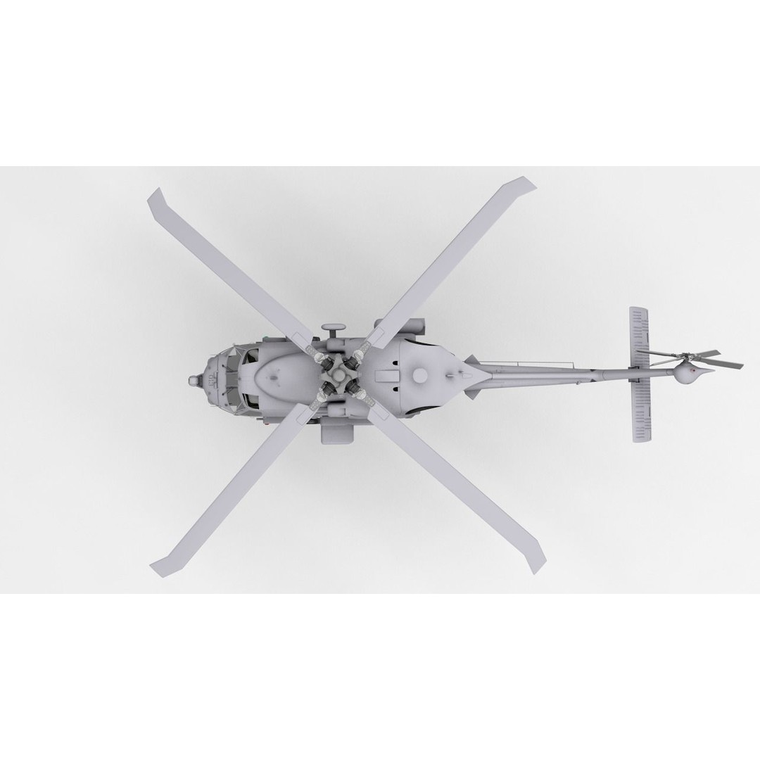 MH-60R Danish Seahawk Helicopter 3D Model – High Poly Game Asset, FBX - View 12