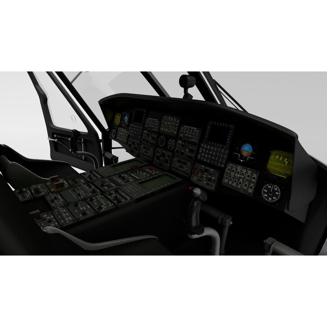 MH-60R Danish Seahawk Helicopter 3D Model – High Poly Game Asset, FBX - View 13