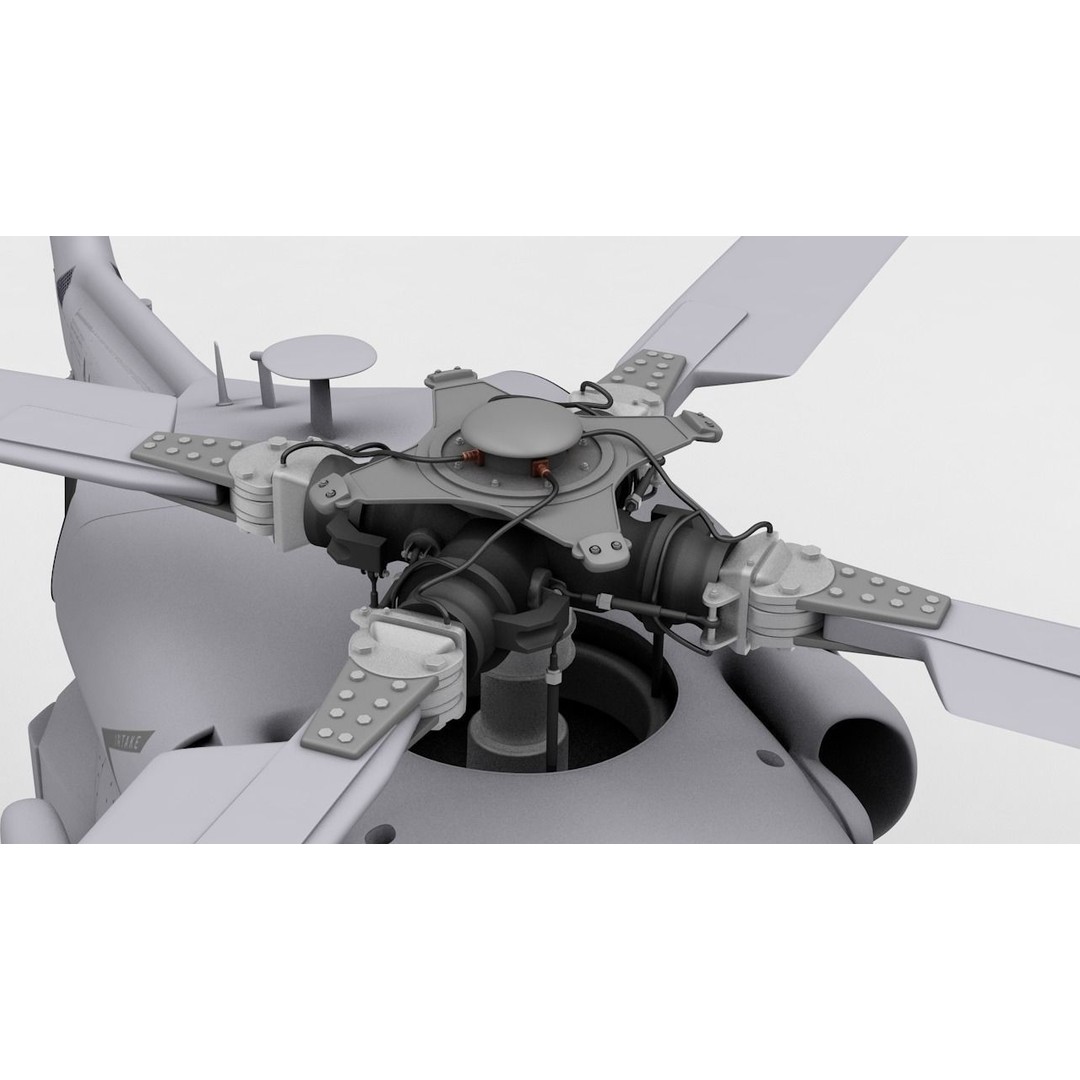 MH-60R Danish Seahawk Helicopter 3D Model – High Poly Game Asset, FBX - View 14