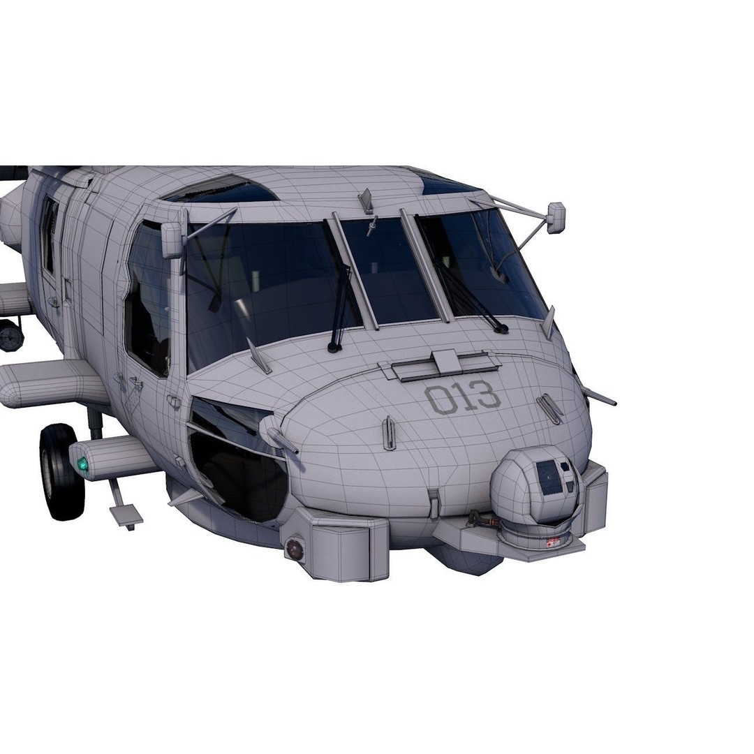 MH-60R Danish Seahawk Helicopter 3D Model – High Poly Game Asset, FBX - View 15