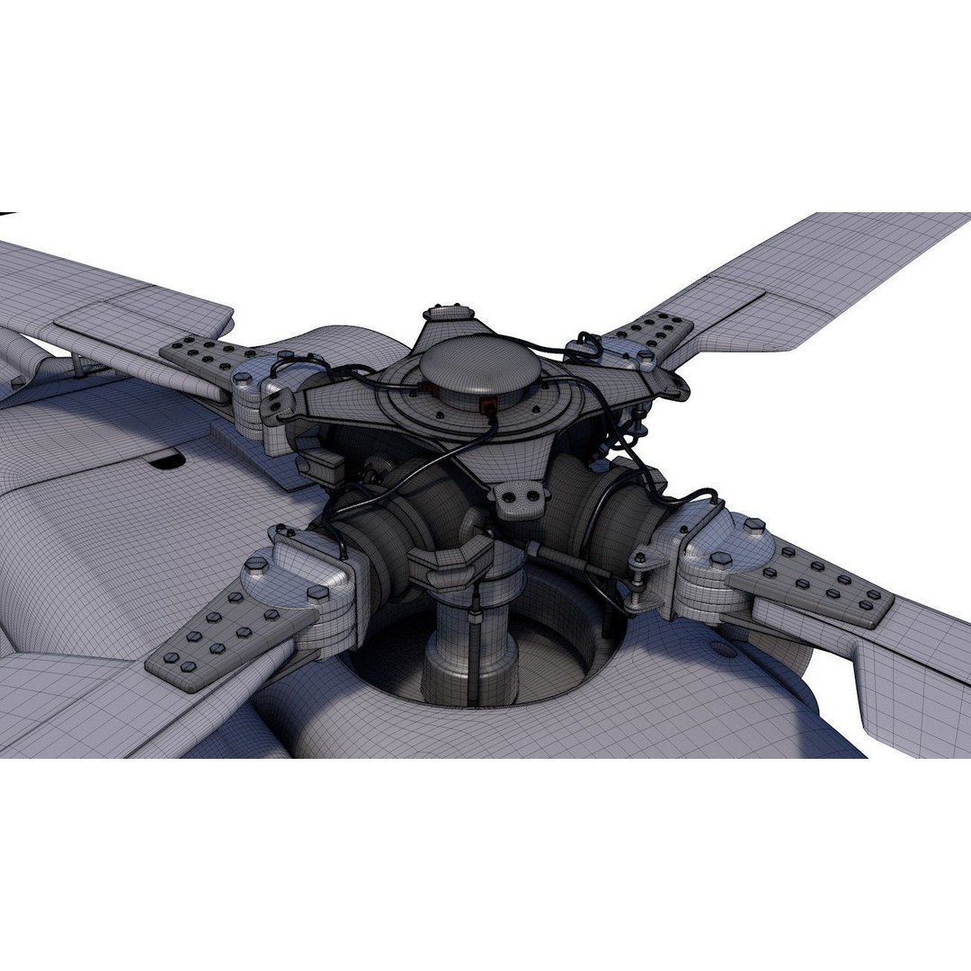 MH-60R Danish Seahawk Helicopter 3D Model – High Poly Game Asset, FBX - View 19