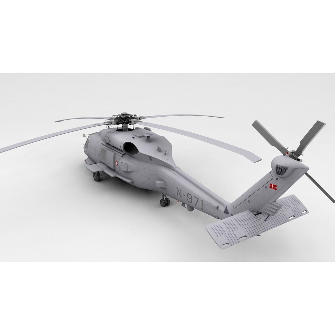 MH-60R Danish Seahawk Helicopter 3D Model – High Poly Game Asset, FBX - View 5
