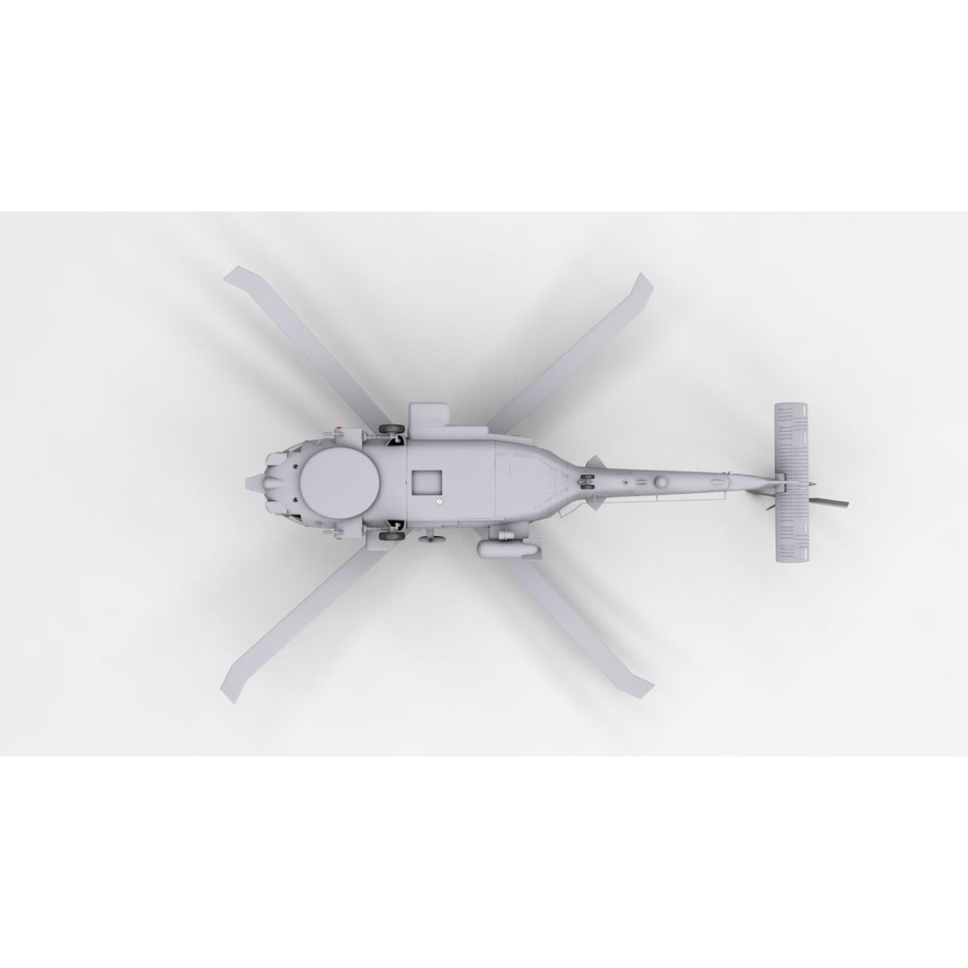 MH-60R Danish Seahawk Helicopter 3D Model – High Poly Game Asset, FBX - View 6