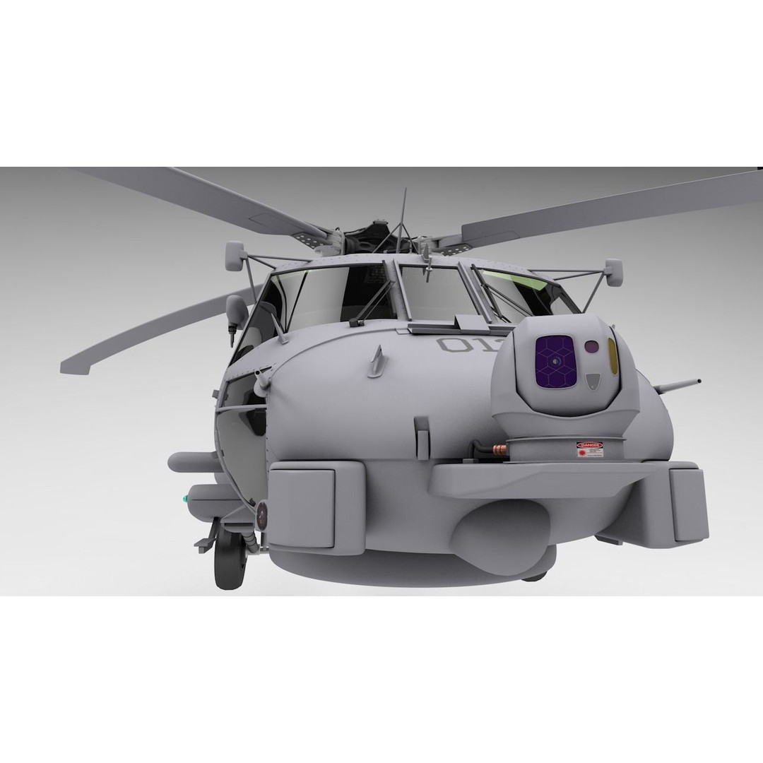 MH-60R Danish Seahawk Helicopter 3D Model – High Poly Game Asset, FBX - View 9