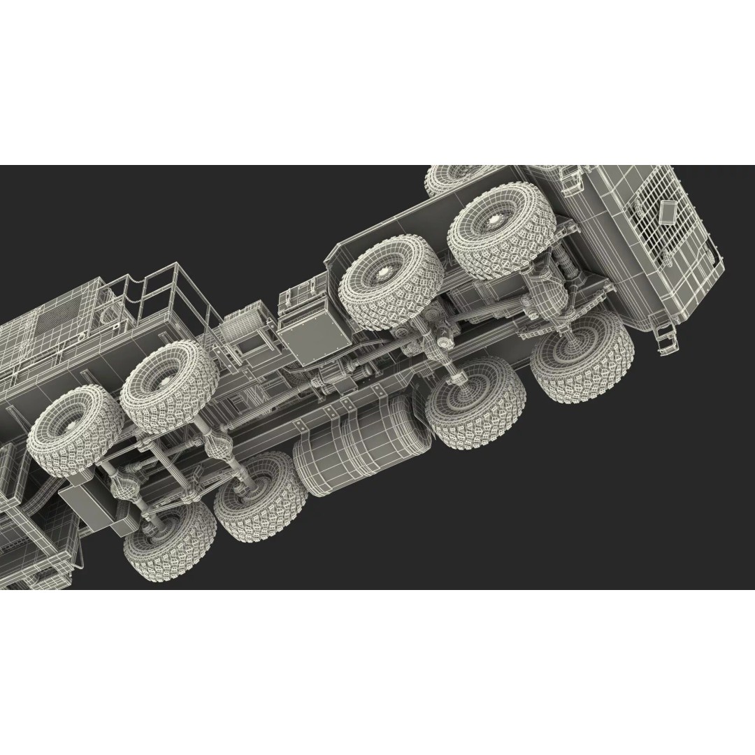 Missile Launcher 3D Model – Sand Camo Military Vehicle, PBR Textures - View 25