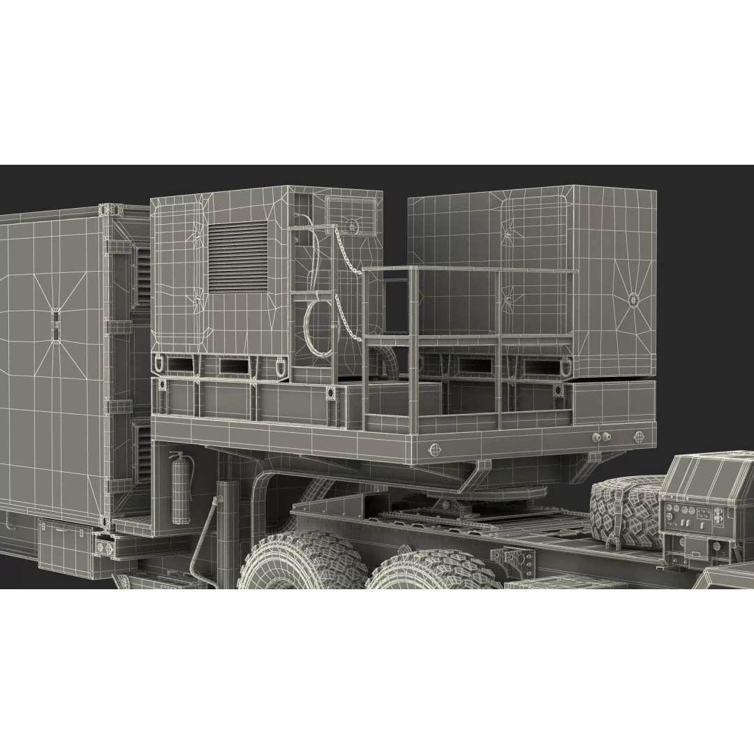Missile Launcher 3D Model – Sand Camo Military Vehicle, PBR Textures - View 32