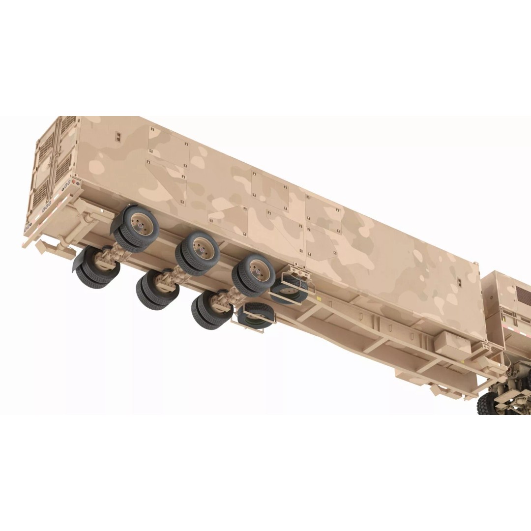 Missile Launcher 3D Model – Sand Camo Military Vehicle, PBR Textures - View 6