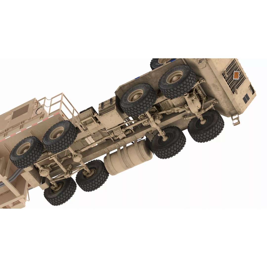 Missile Launcher 3D Model – Sand Camo Military Vehicle, PBR Textures - View 7