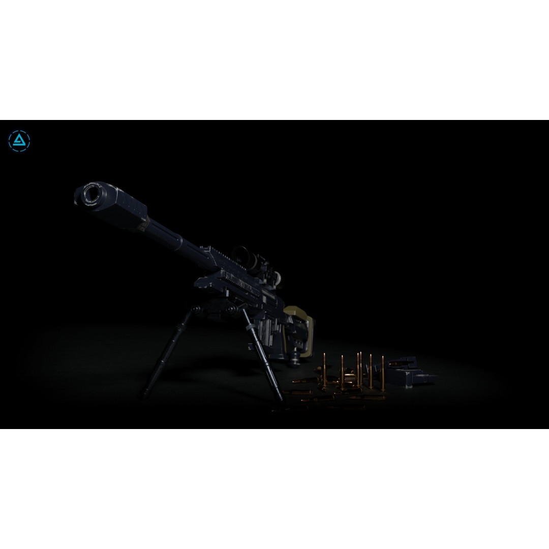 FATAL X59 Sniper 3D Model – Low Poly Rigged Weapon, FBX - View 5