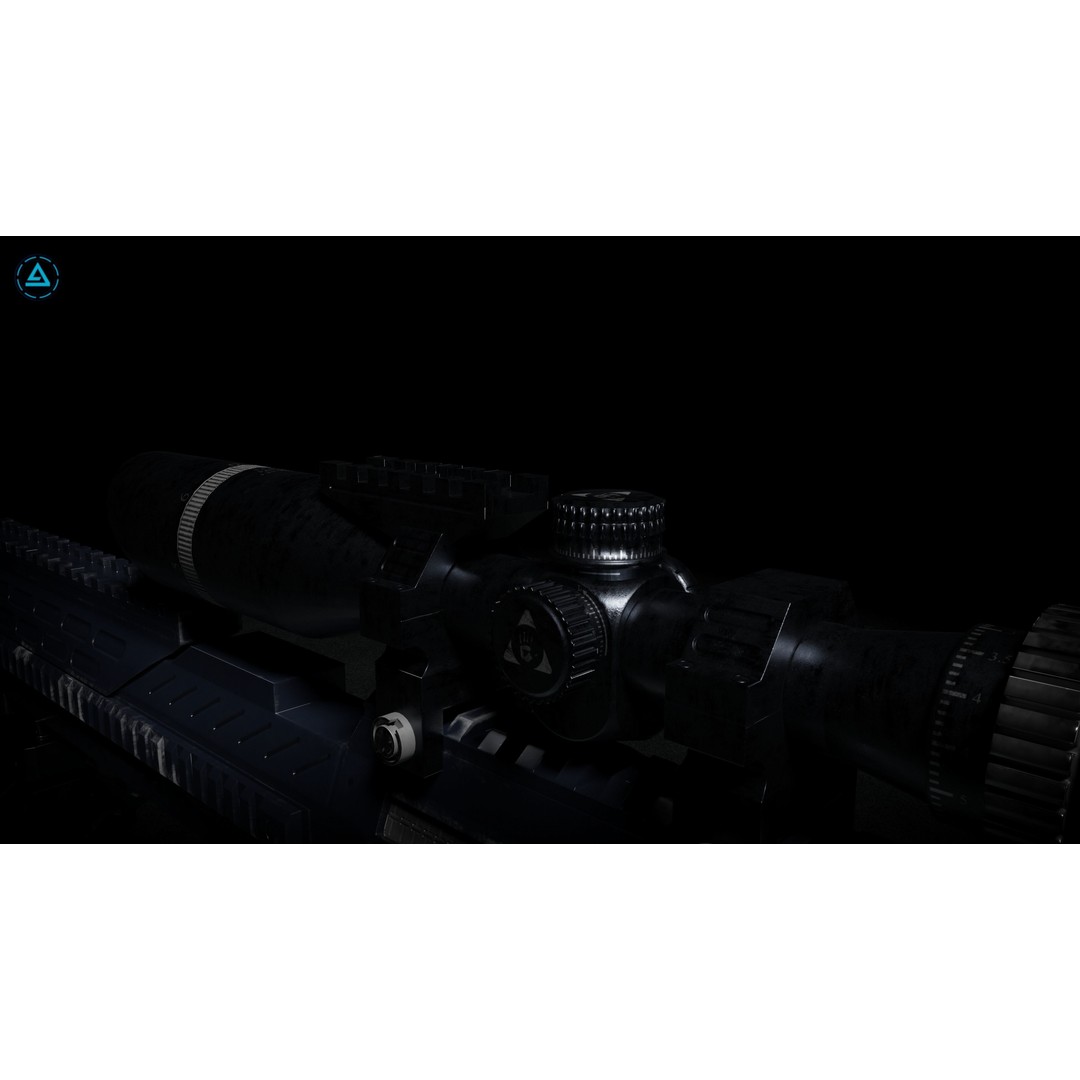 FATAL X59 Sniper 3D Model – Low Poly Rigged Weapon, FBX - View 9