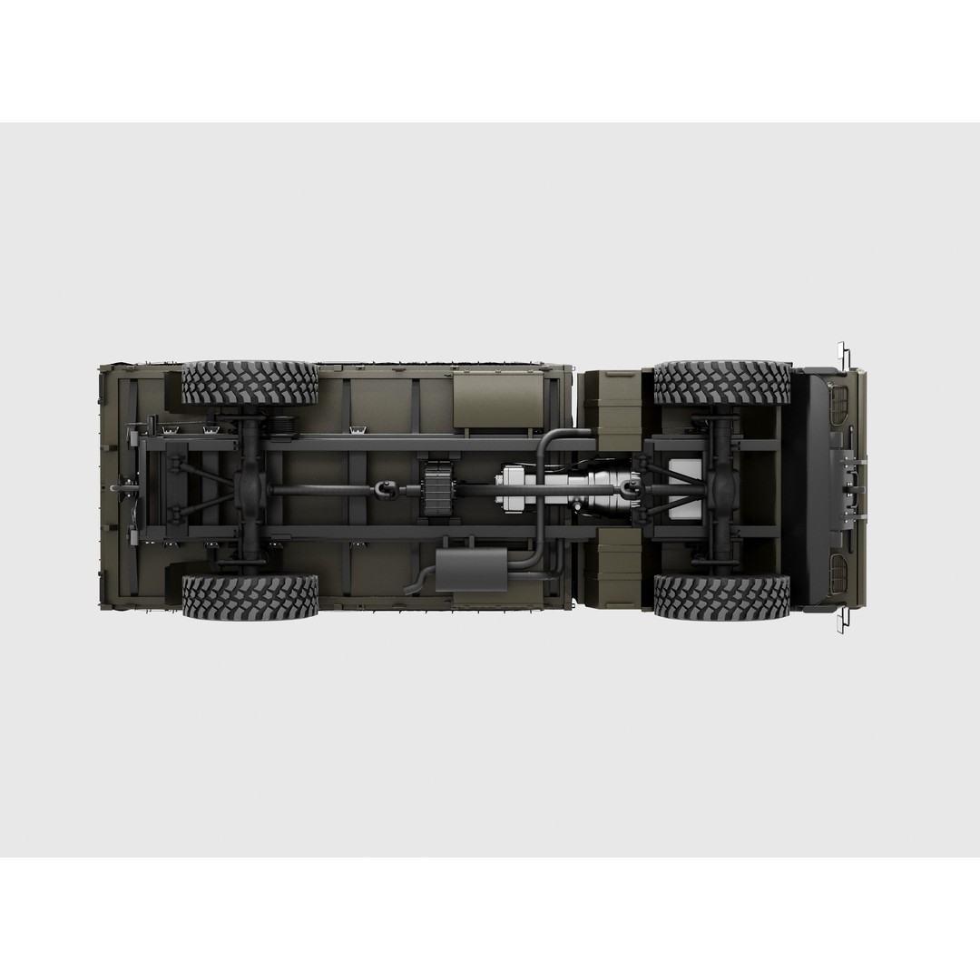 MAN KAT 1 3D Model – Military Flat Bed Truck, FBX, OBJ - View 11