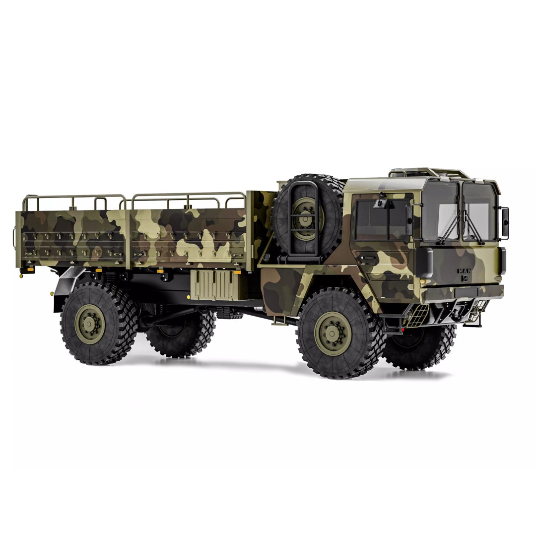 MAN KAT 1 3D Model – Military Flat Bed Truck, FBX, OBJ - View 2