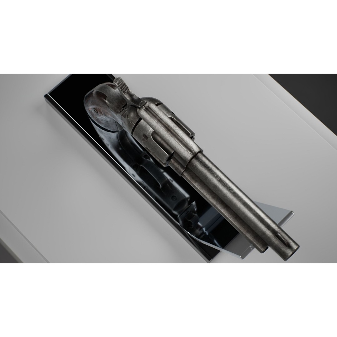Colt Peacemaker 3D Model – Rigged Low-Poly Revolver for Games, FBX - View 12