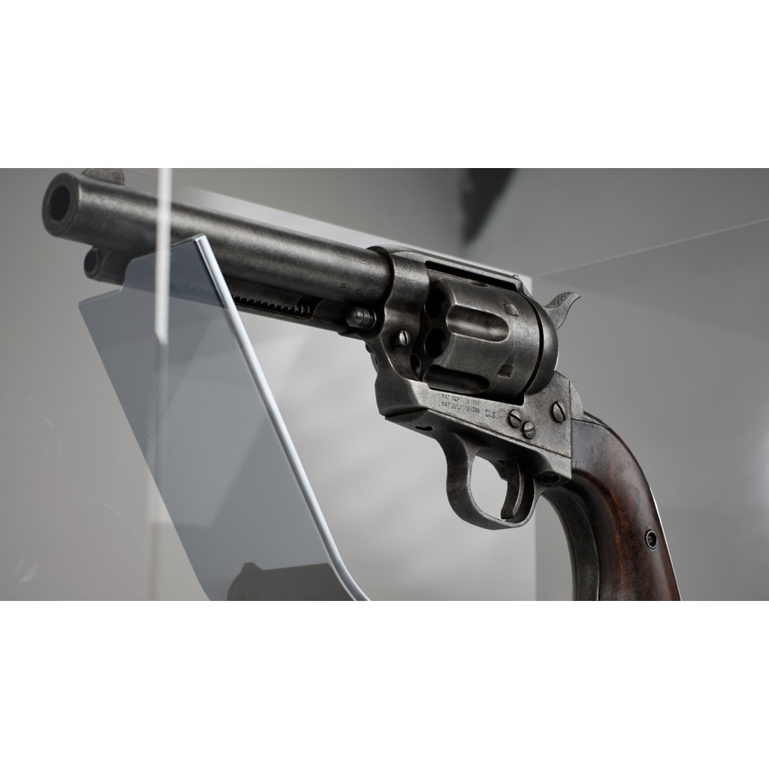 Colt Peacemaker 3D Model – Rigged Low-Poly Revolver for Games, FBX - View 3