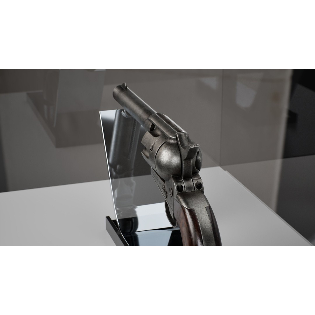 Colt Peacemaker 3D Model – Rigged Low-Poly Revolver for Games, FBX - View 4
