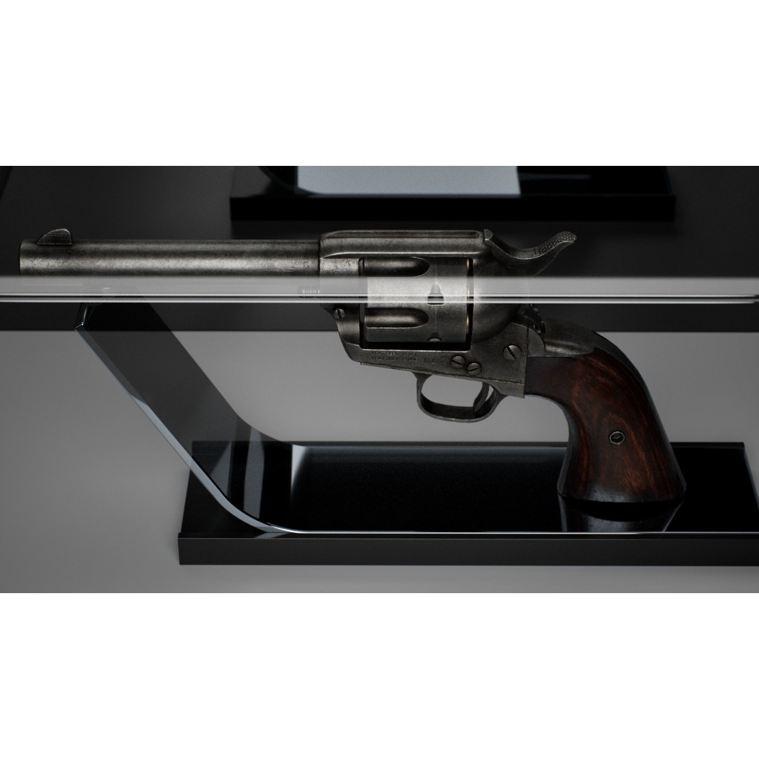 Colt Peacemaker 3D Model – Rigged Low-Poly Revolver for Games, FBX - View 6