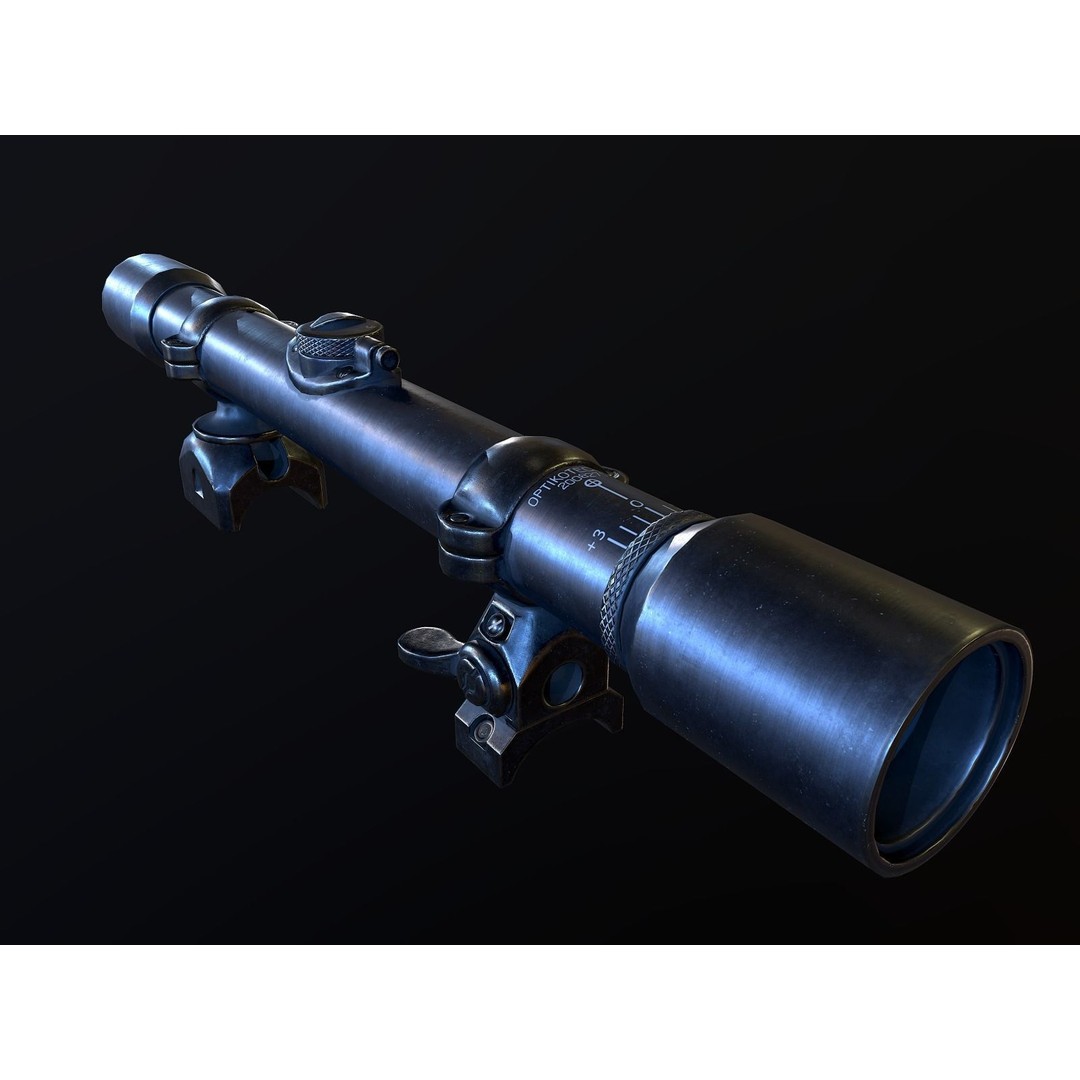 Mauser 98k 3D Model – Low Poly PBR Game Asset for Unity, FBX - View 18