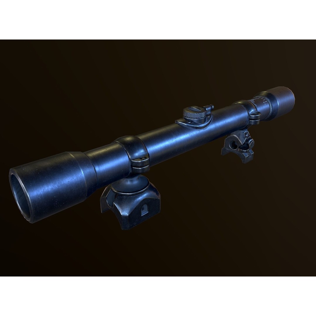 Mauser 98k 3D Model – Low Poly PBR Game Asset for Unity, FBX - View 19