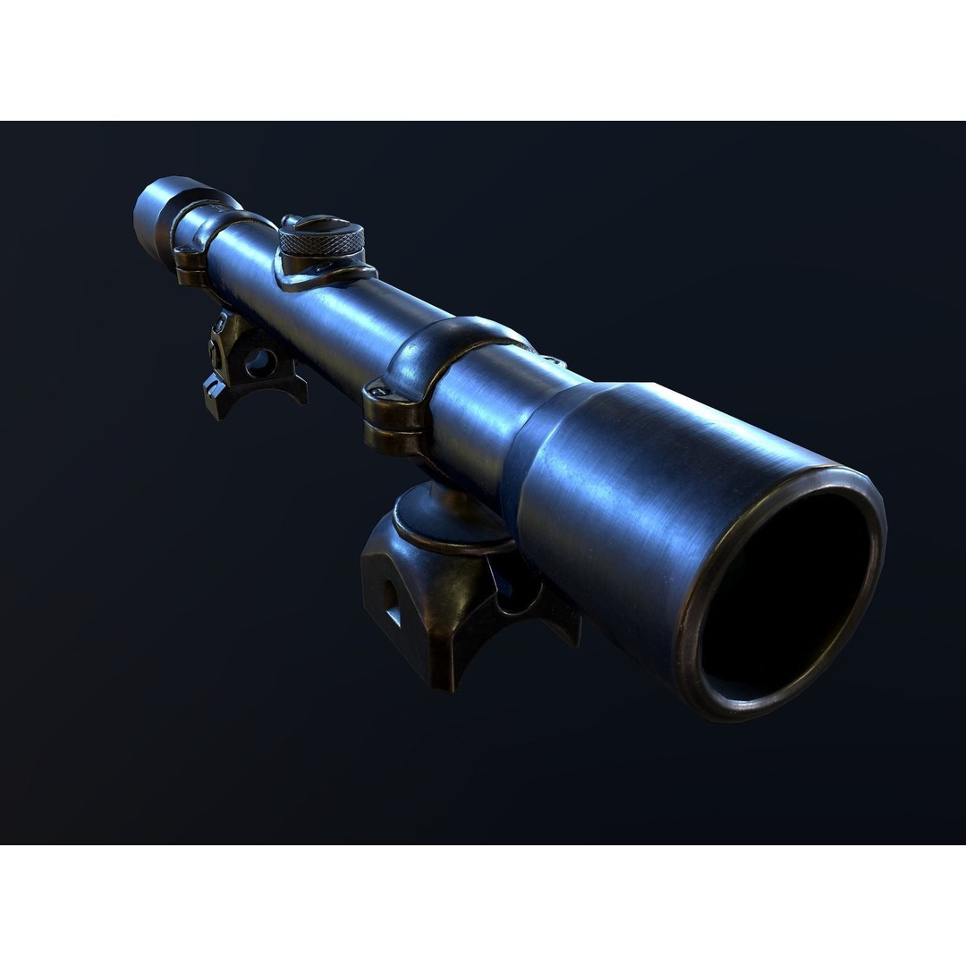 Mauser 98k 3D Model – Low Poly PBR Game Asset for Unity, FBX - View 20