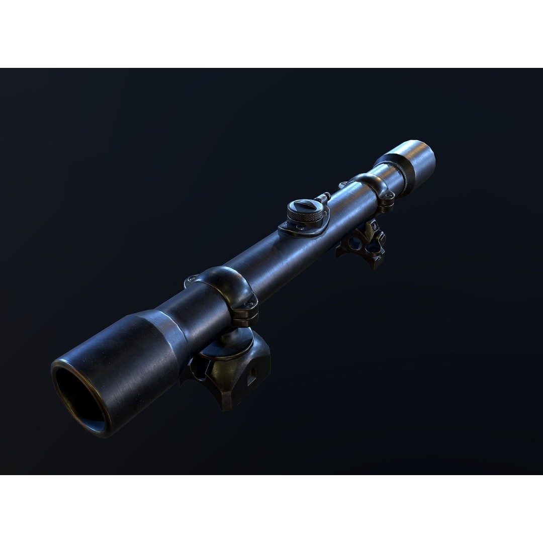 Mauser 98k 3D Model – Low Poly PBR Game Asset for Unity, FBX - View 23