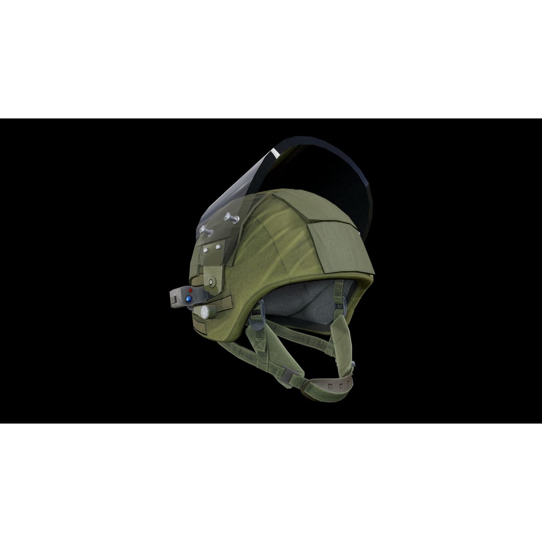 ZSH-1-2 Helmet 3D Model – Low Poly PBR Game Asset, FBX, OBJ - View 11