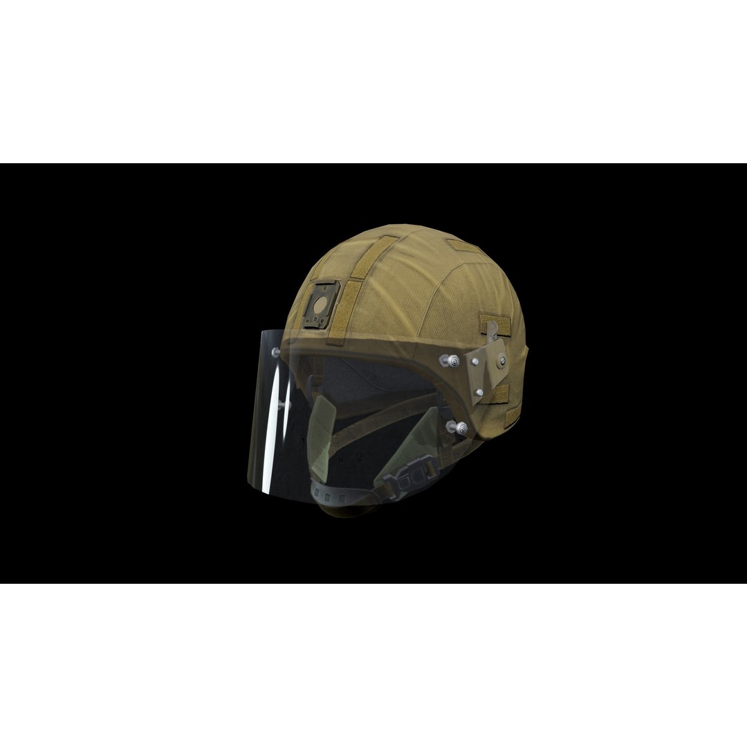 ZSH-1-2 Helmet 3D Model – Low Poly PBR Game Asset, FBX, OBJ - View 12