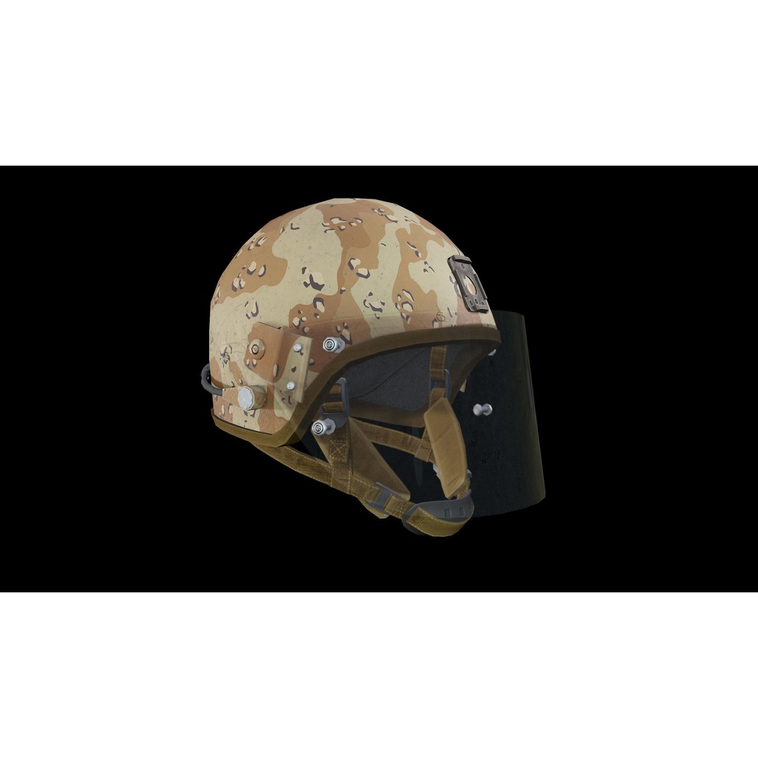 ZSH-1-2 Helmet 3D Model – Low Poly PBR Game Asset, FBX, OBJ - View 14
