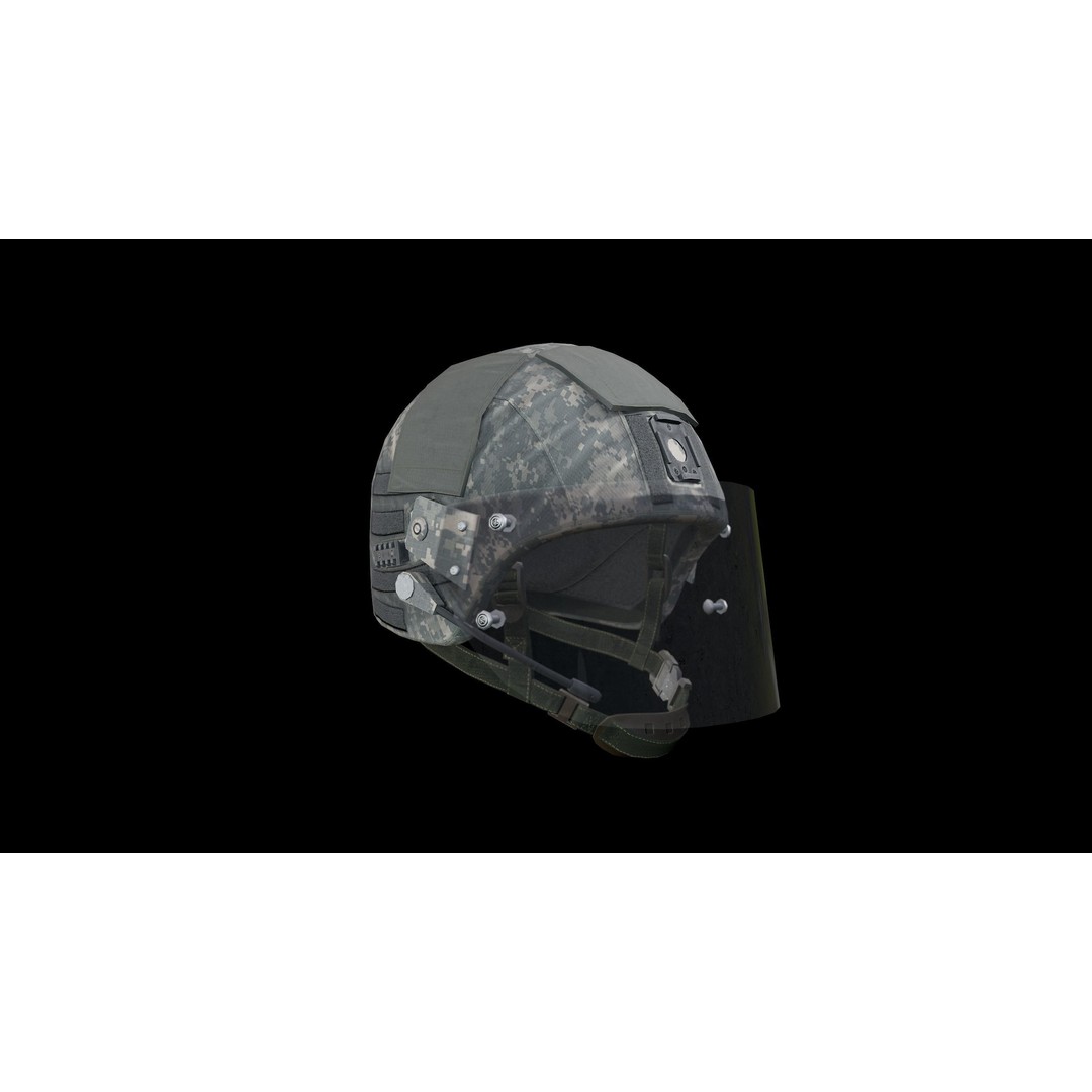 ZSH-1-2 Helmet 3D Model – Low Poly PBR Game Asset, FBX, OBJ - View 15