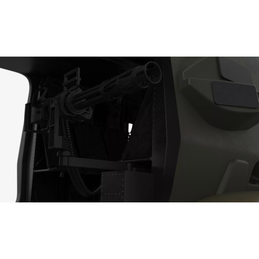 Military Transport Helicopter 3D Model – Rigged Green Camo for Maya - View 19