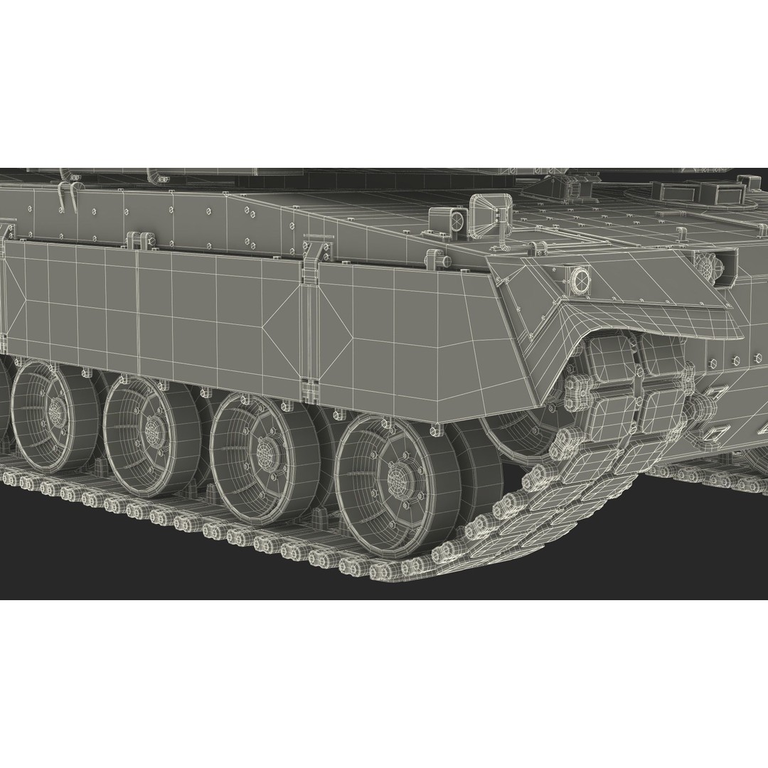 Korean Tank K2 3D Model – Camouflage Battle Tank, PBR Textures