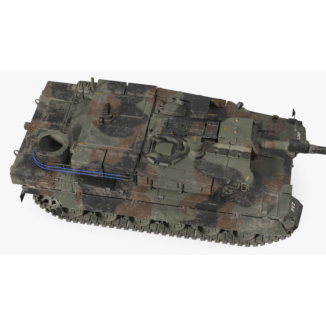 Korean Tank K2 3D Model – Camouflage Battle Tank, PBR Textures - View 15