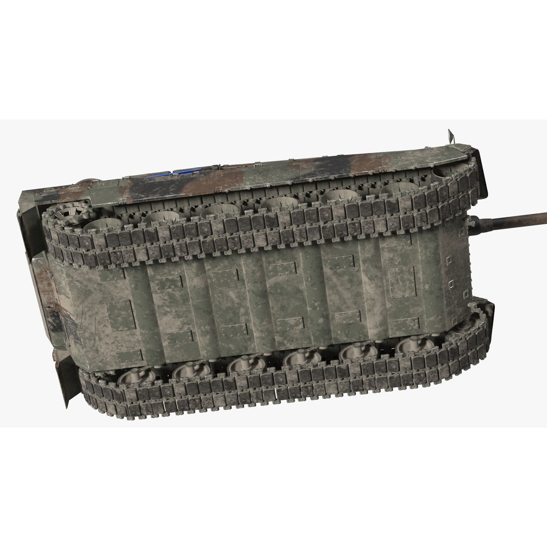 Korean Tank K2 3D Model – Camouflage Battle Tank, PBR Textures - View 16