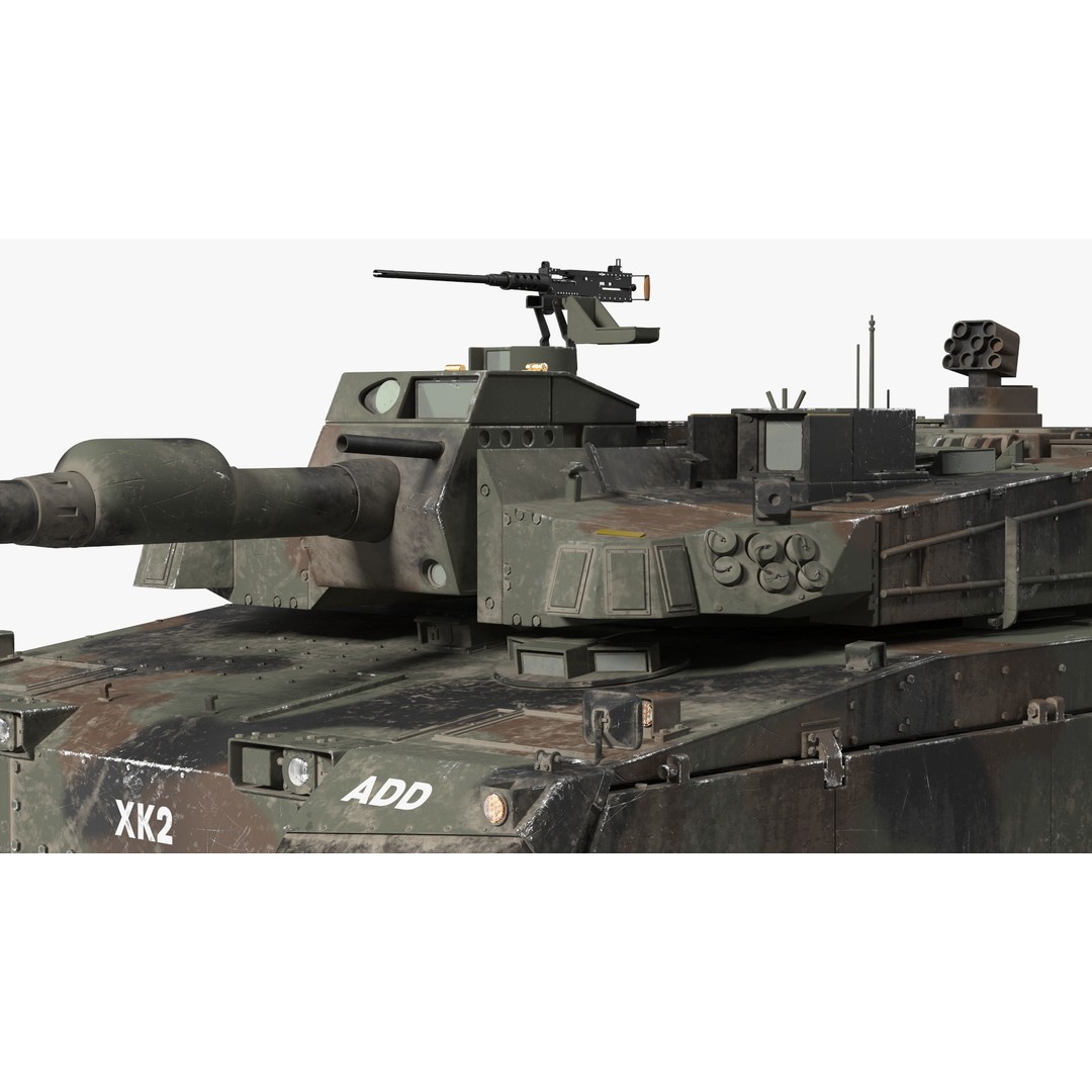 Korean Tank K2 3D Model – Camouflage Battle Tank, PBR Textures - View 17