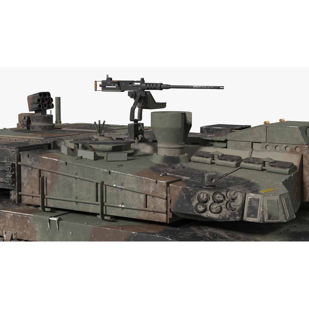 Korean Tank K2 3D Model – Camouflage Battle Tank, PBR Textures - View 18