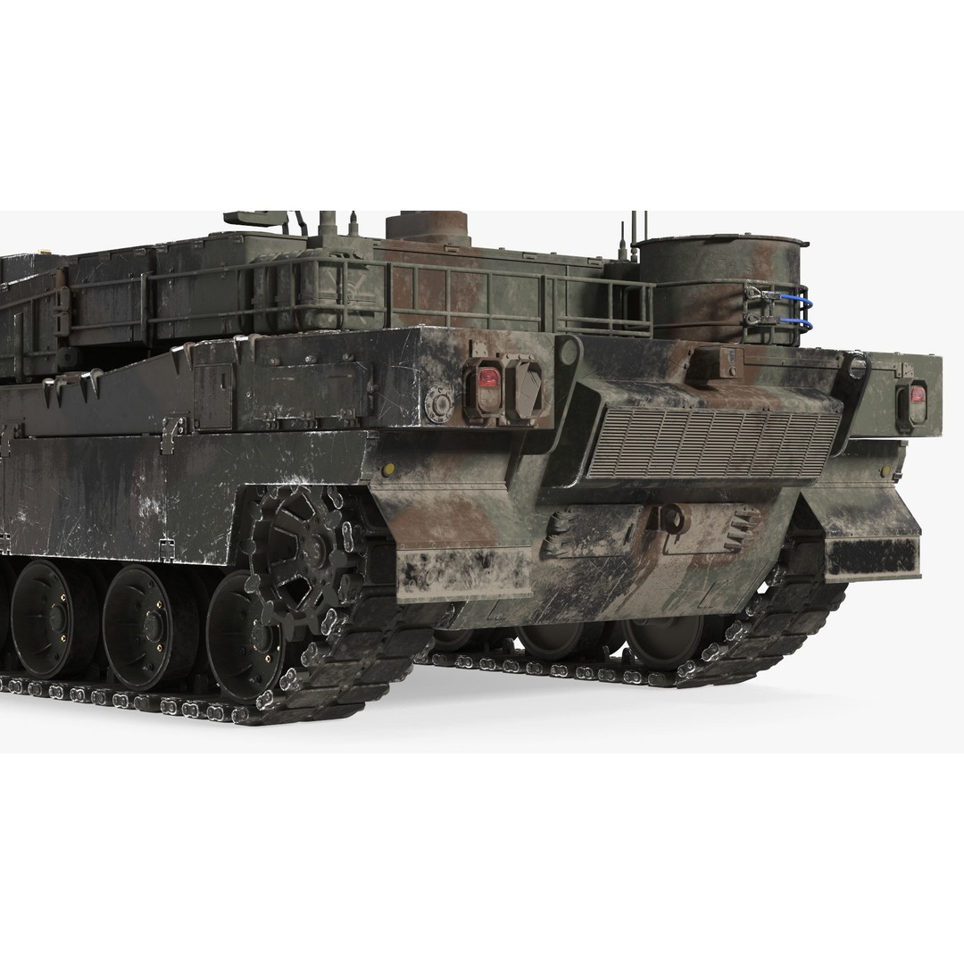 Korean Tank K2 3D Model – Camouflage Battle Tank, PBR Textures - View 20