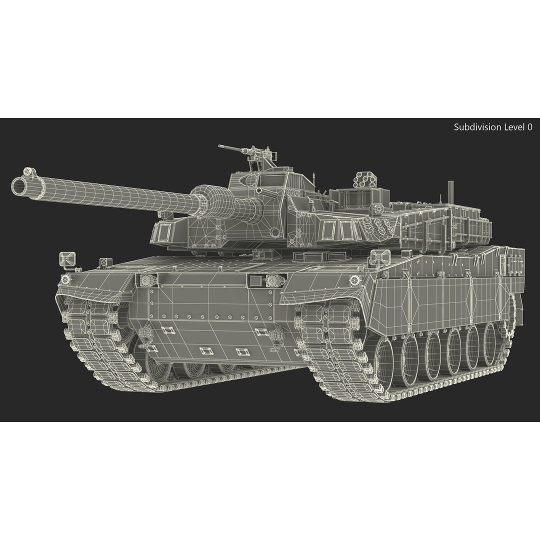 Korean Tank K2 3D Model – Camouflage Battle Tank, PBR Textures - View 22