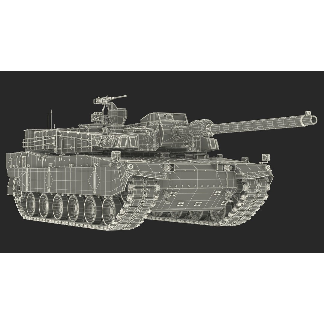 Korean Tank K2 3D Model – Camouflage Battle Tank, PBR Textures - View 31