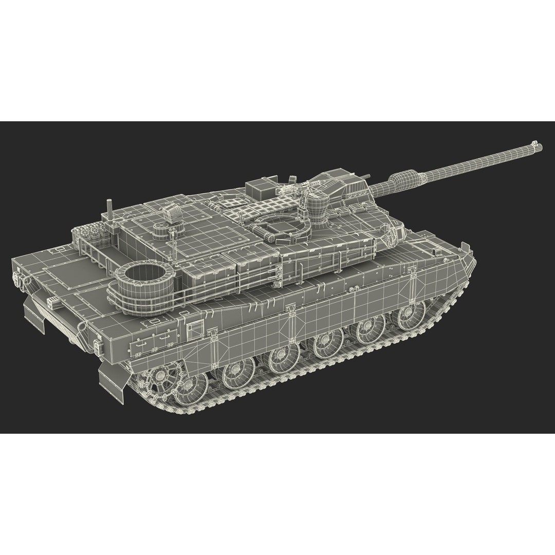 Korean Tank K2 3D Model – Camouflage Battle Tank, PBR Textures - View 33