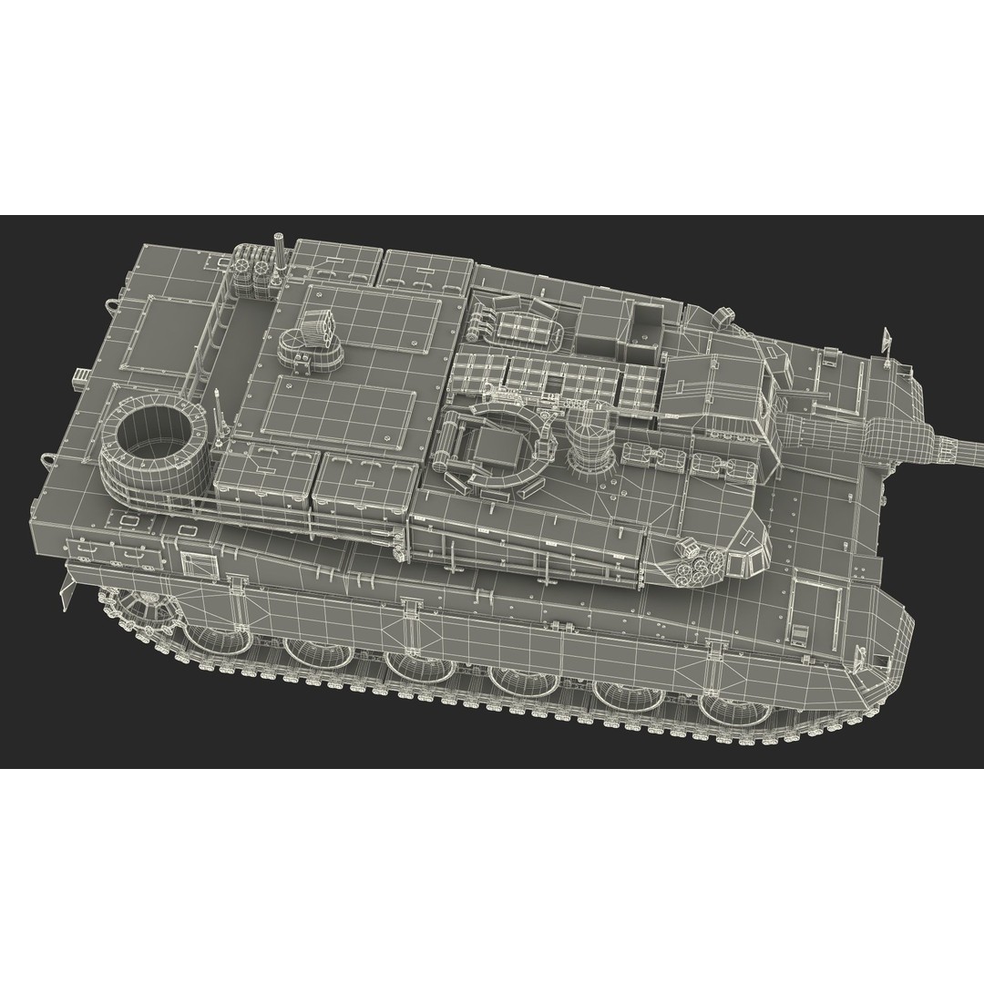 Korean Tank K2 3D Model – Camouflage Battle Tank, PBR Textures - View 34