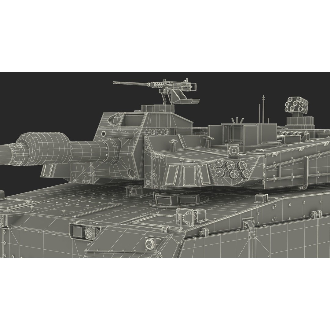 Korean Tank K2 3D Model – Camouflage Battle Tank, PBR Textures - View 36