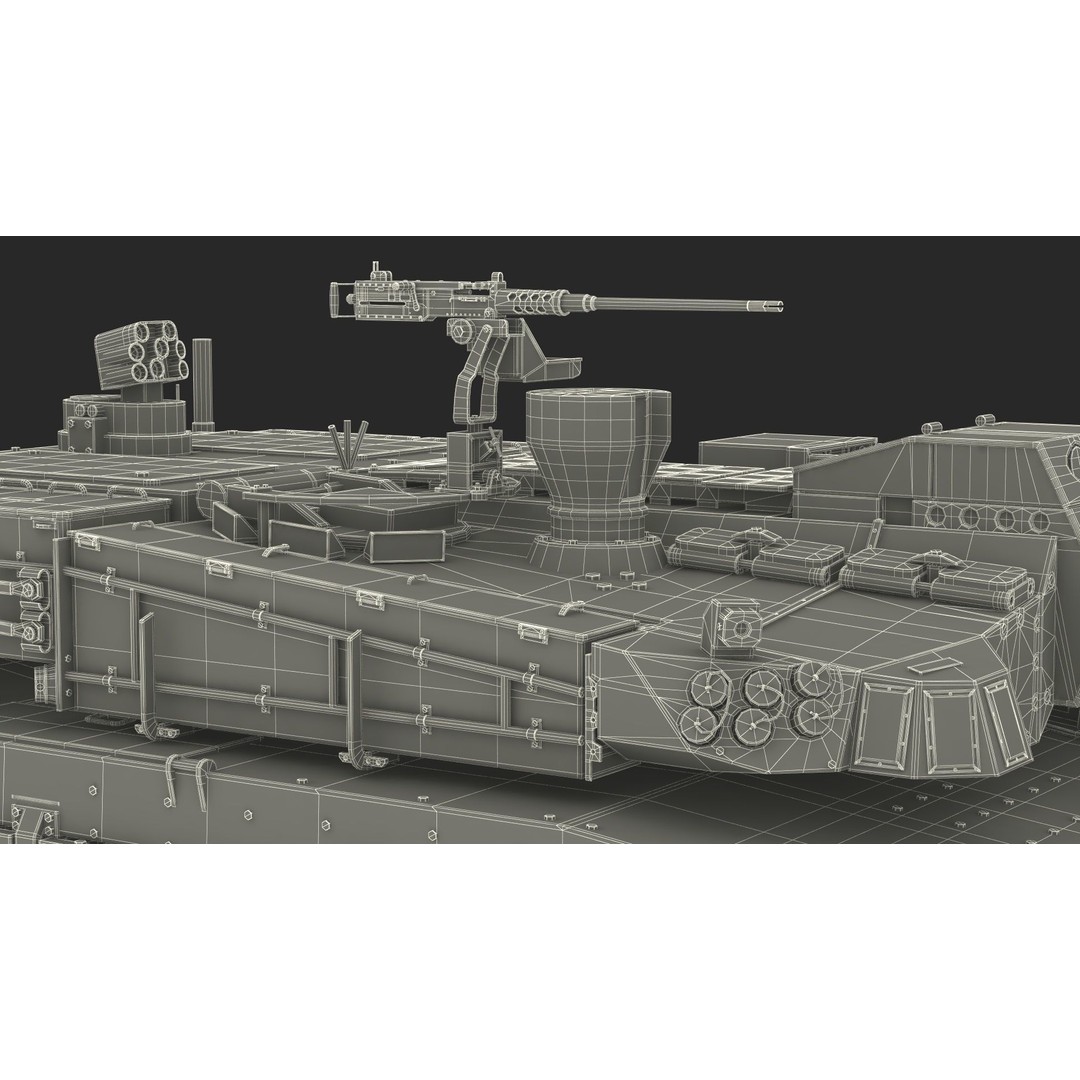 Korean Tank K2 3D Model – Camouflage Battle Tank, PBR Textures - View 37