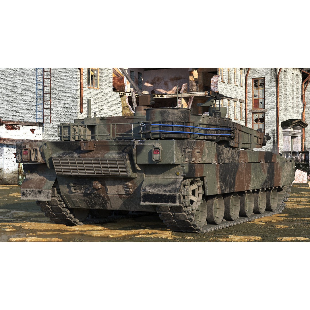 Korean Tank K2 3D Model – Camouflage Battle Tank, PBR Textures - View 5