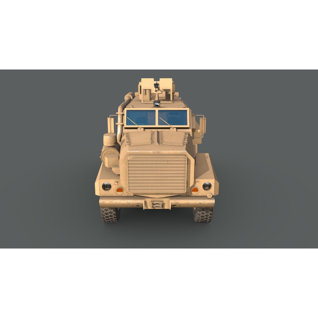 Cougar 6x6 MRAP 3D Model – Game-Ready Military Vehicle, FBX - View 10