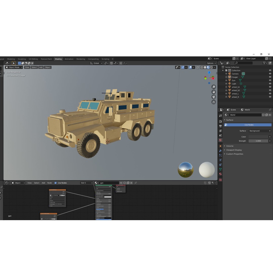 Cougar 6x6 MRAP 3D Model – Game-Ready Military Vehicle, FBX - View 12