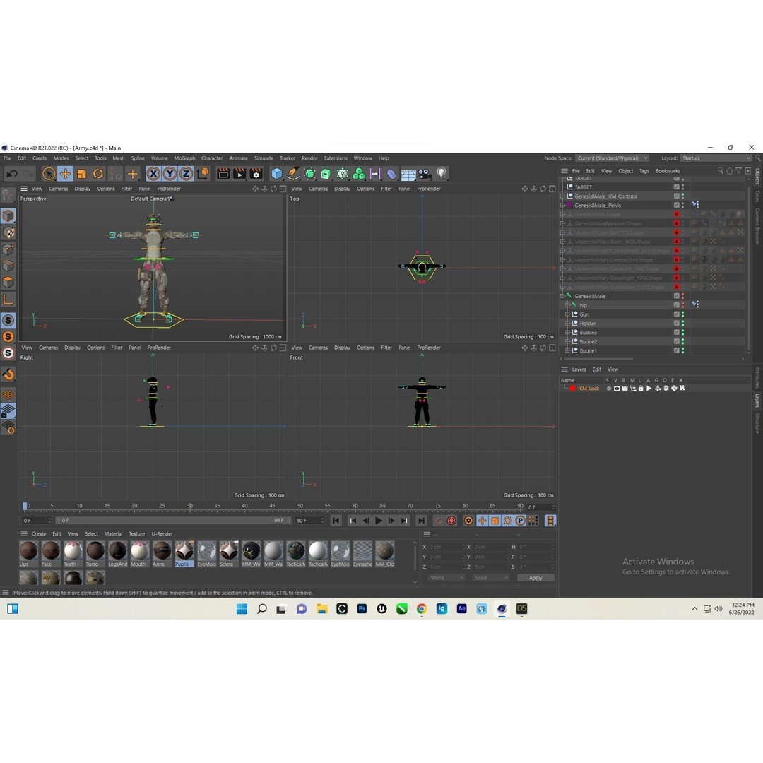 US Army Military Pack 3D Model – Rigged PBR Asset, FBX, OBJ - View 12