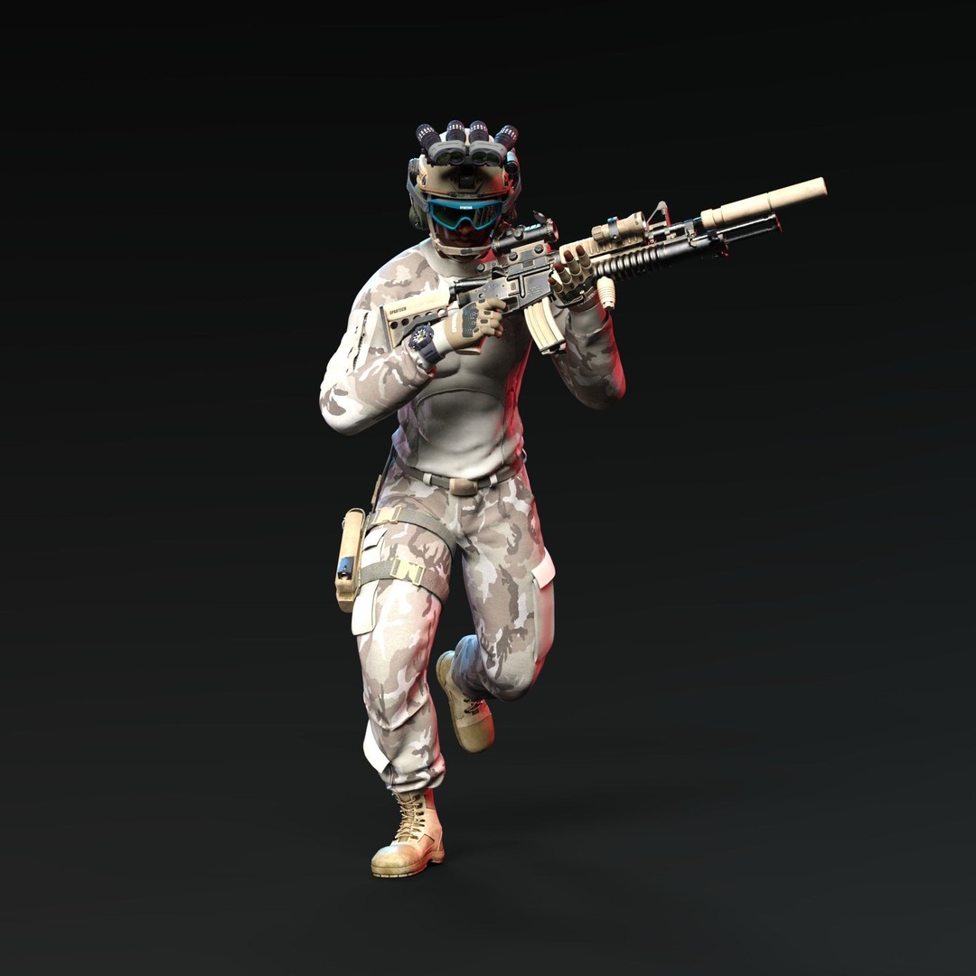 US Army Military Pack 3D Model – Rigged PBR Asset, FBX, OBJ - View 5