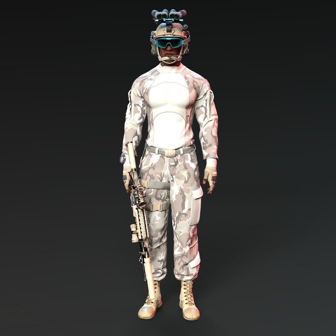 US Army Military Pack 3D Model – Rigged PBR Asset, FBX, OBJ - View 6