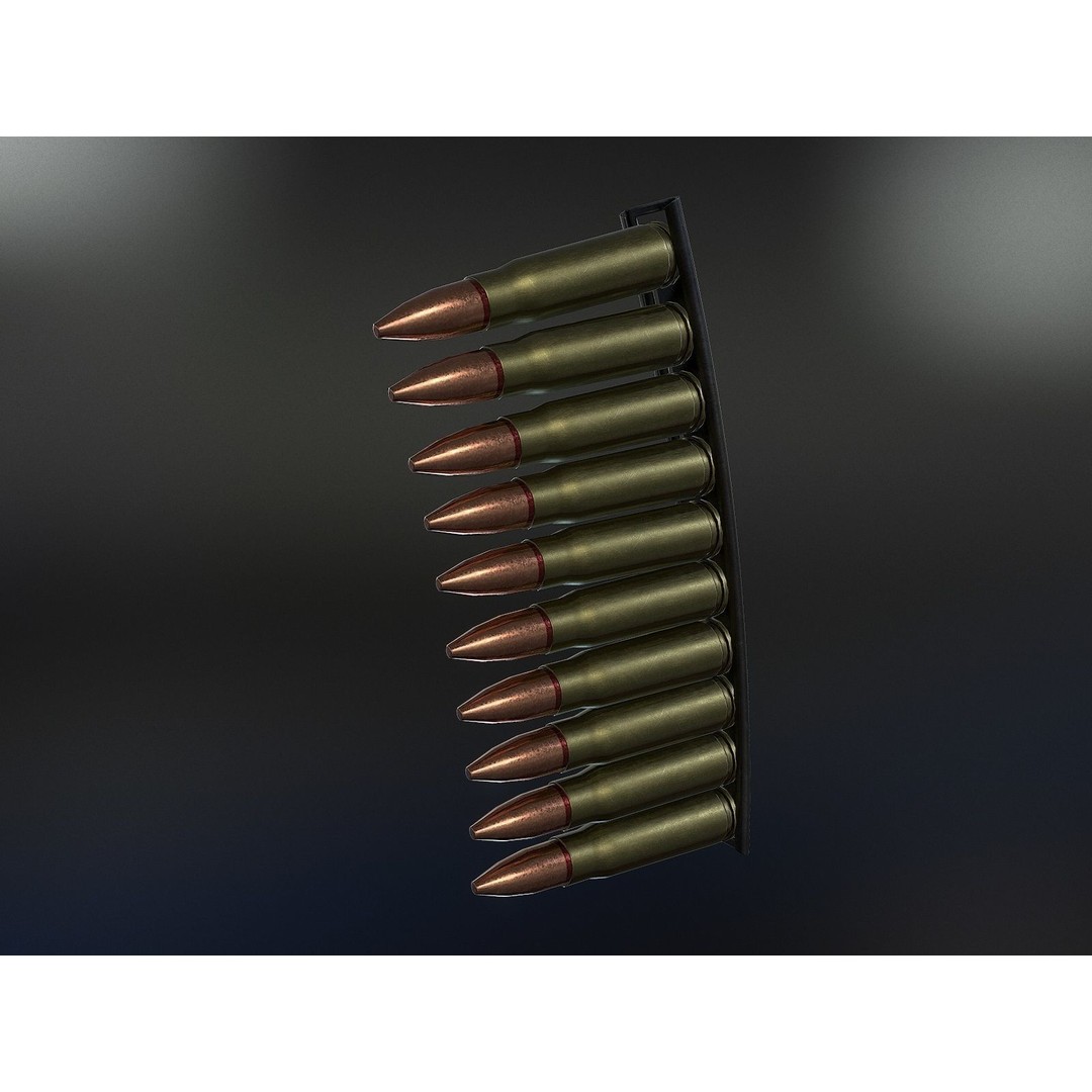 Russian SKS Rifle 3D Model – Low Poly Game Ready Asset, FBX - View 13