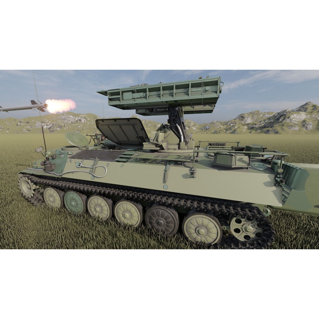 9K35 Strela-10 3D Model – Military Vehicle, PBR Textured, FBX/OBJ - View 10