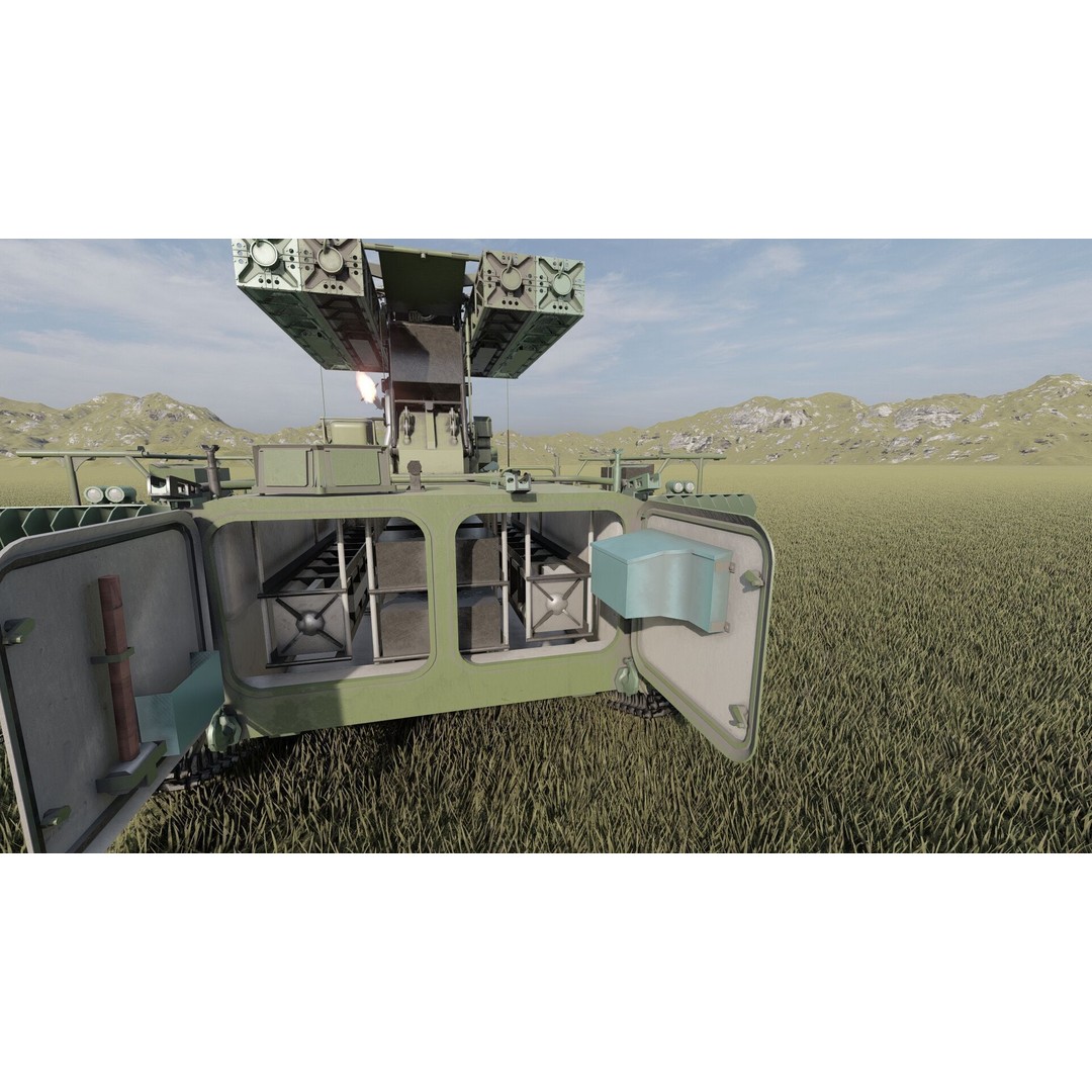 9K35 Strela-10 3D Model – Military Vehicle, PBR Textured, FBX/OBJ - View 12